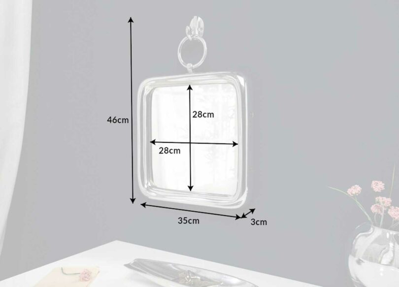Dimensions du miroir carré