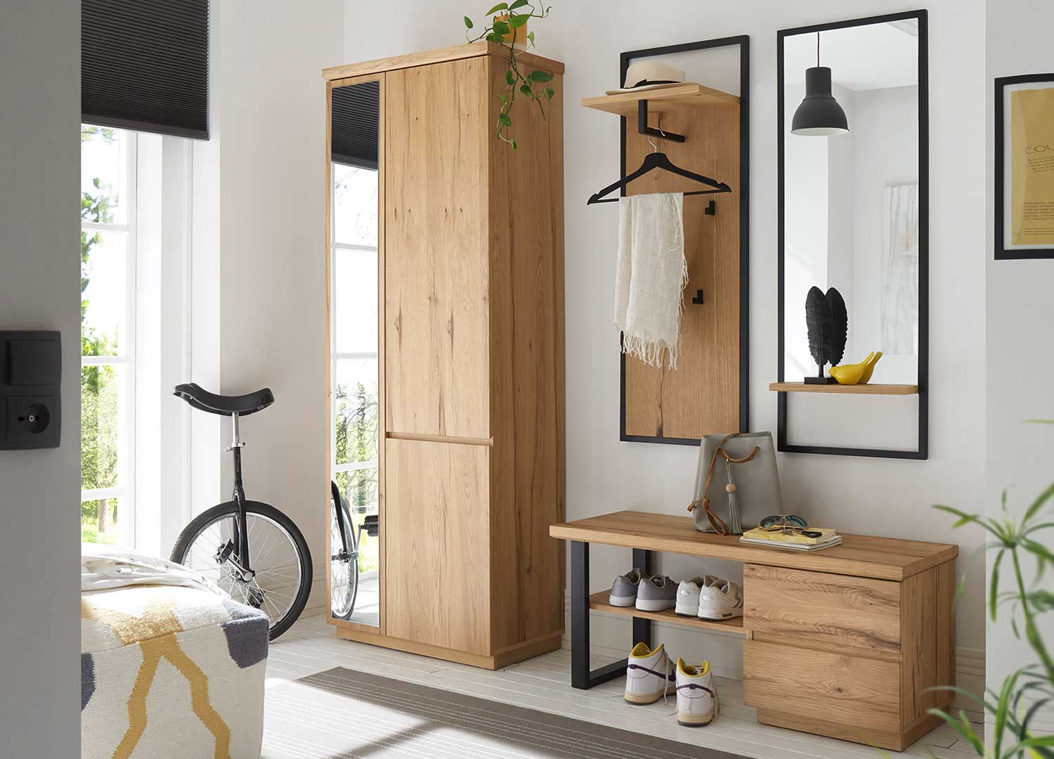 Armoire vestiaire industriel meuble bois métal sur mesure