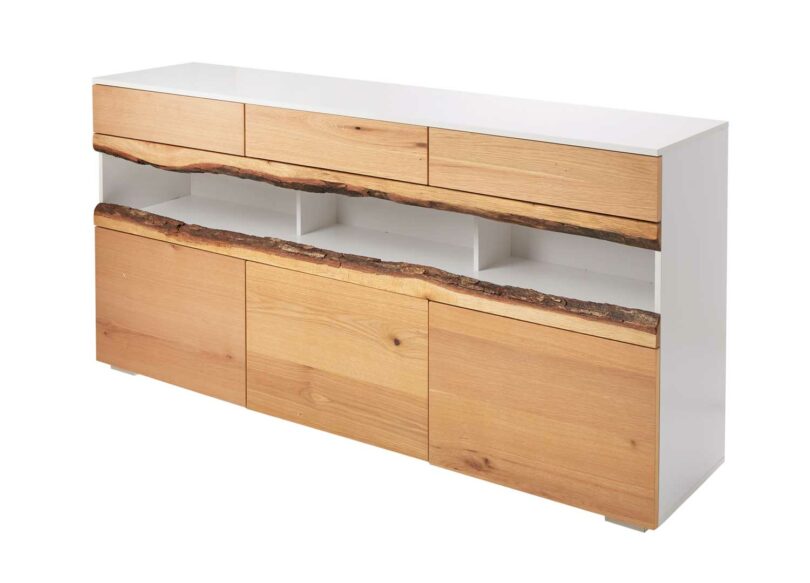 Buffet blanc et bois moderne