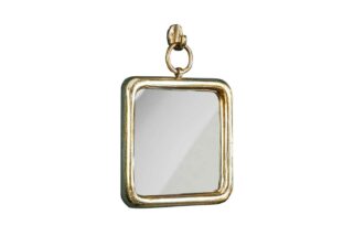 Petit miroir carré doré