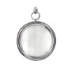 Miroir mural rond argenté