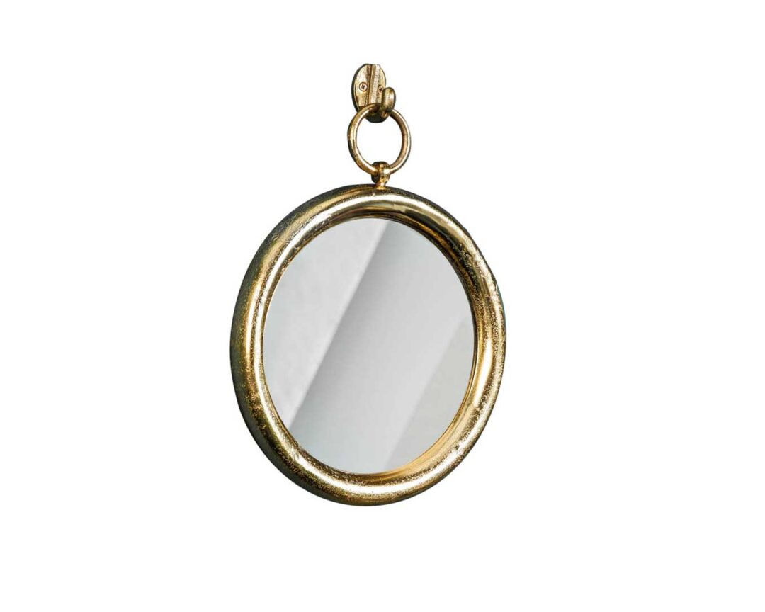 Miroir Mural Rond 45cm Décor Bois - Label Emmaüs