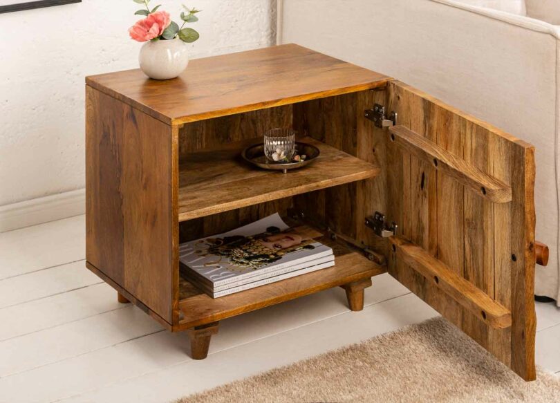 Table d'appoint 1 porte 1 étagère