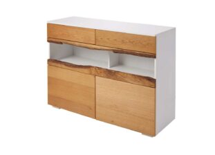 Buffet blanc et bois chêne