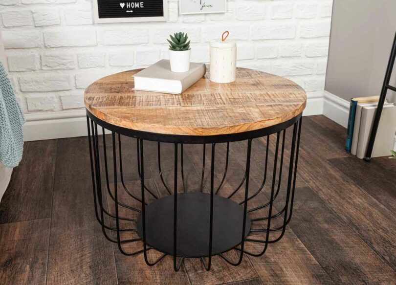 Table basse rond een bois massif de manguier