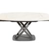 Table de repas extensible en marbre blanc