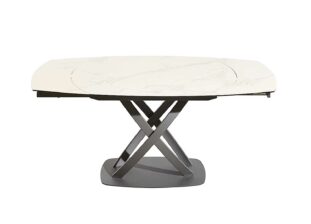 Table de repas extensible en marbre blanc