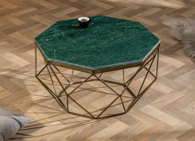 Table basse marbre vert