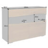Dimensions du buffet en bois