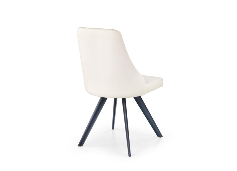 dos des chaises en simili cuir blanc