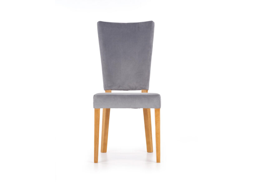 chaise de salle à manger en tissu gris