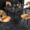 lot de 2 chaises en velours orange