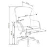 dimensions du fauteuil de bureau