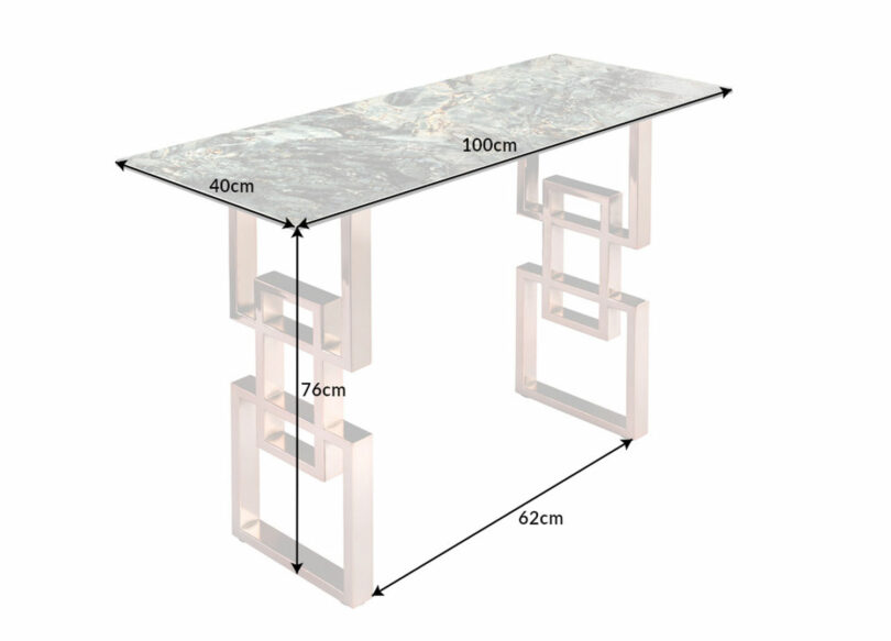 dimensions de la console d'entrée