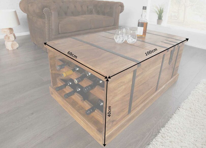 dimensions détaillées de la table bar