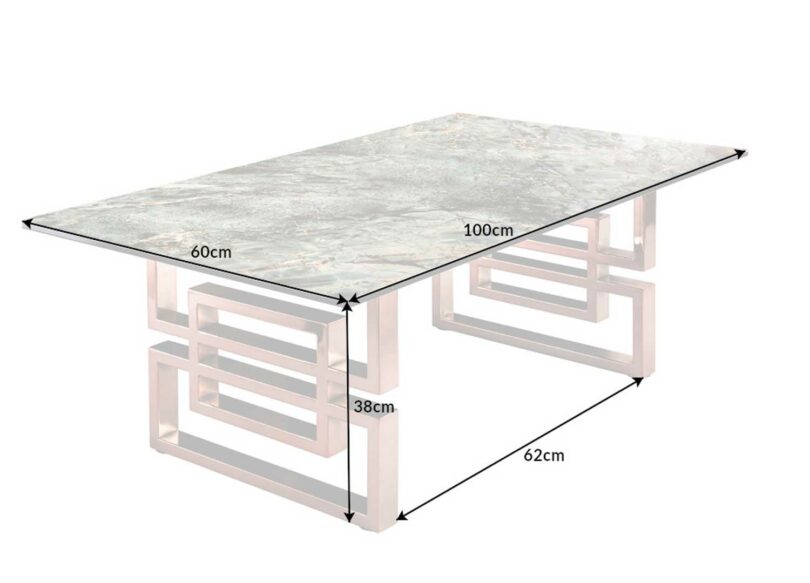 détails des dimensions de la table de salon