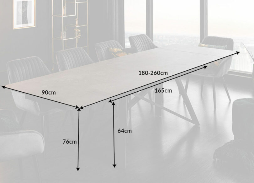 dimensions de la table de repas