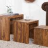 table basses en bois massif