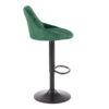 chaise de bar en velours et métal noir