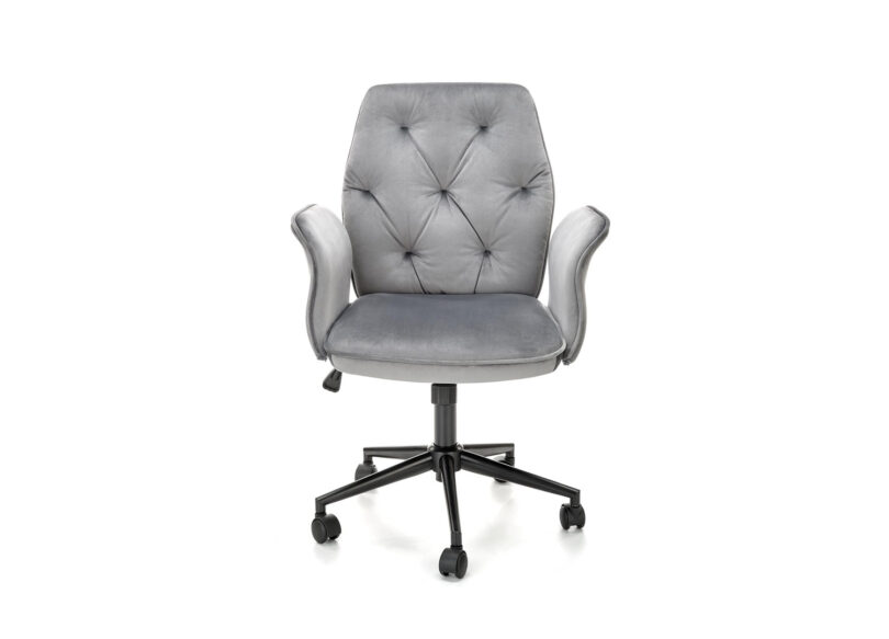 chaise de bureau gris sur roulettes