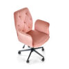 siège de bureau en velours rose - Rose