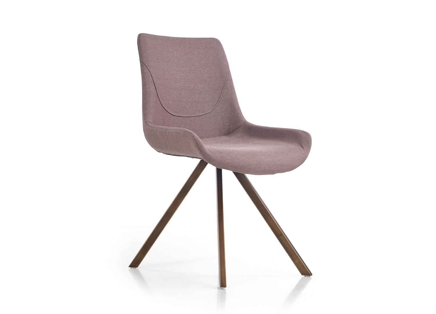 Chaise de salle à manger scandinave Frey en tissu recyclé beige