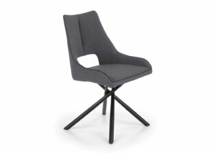 lot de 2 chaises de salle à manger design en tissu gris