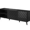 meuble tv design noir brillant et mat