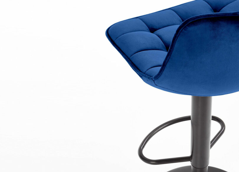 fauteuil de bar bleu foncé