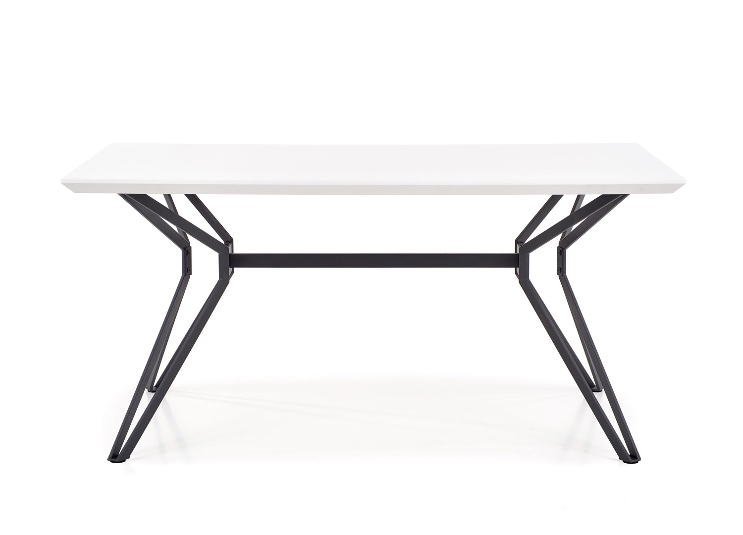 NOUVOMEUBLE Table 160 cm blanche laqué design NEVAHE pas cher 