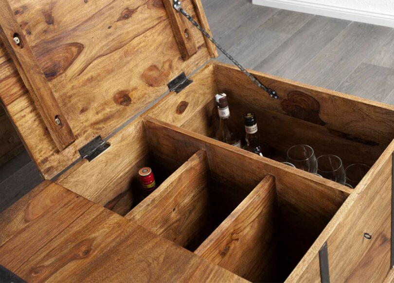 rangement de la table basse