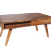 table basse 100 cm en bois de sesham style rétro