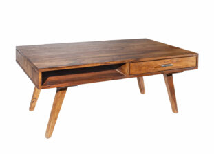 table basse 100 cm en bois de sesham style rétro
