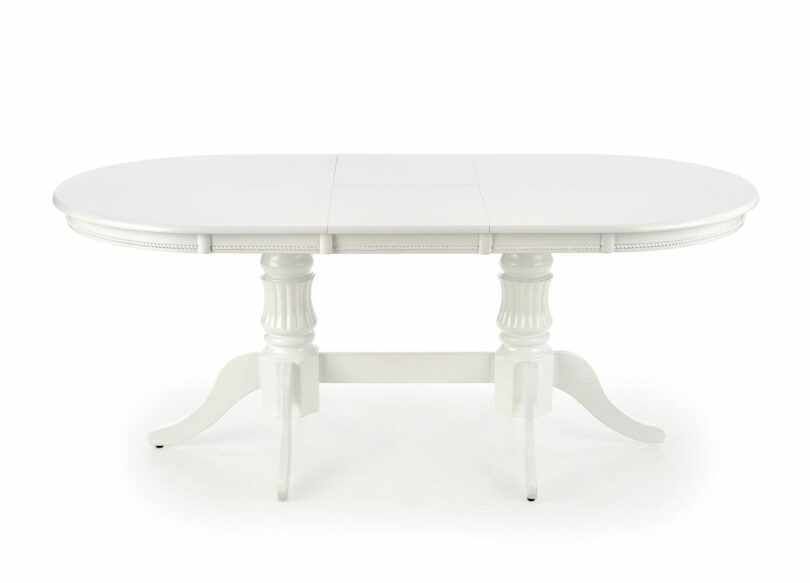 table à manger shabby chic blanc laqué