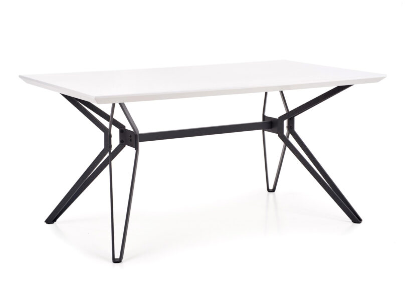 table de repas design blanche laquée pas cher