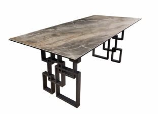 table de repas 200 cm originale aspect marbre