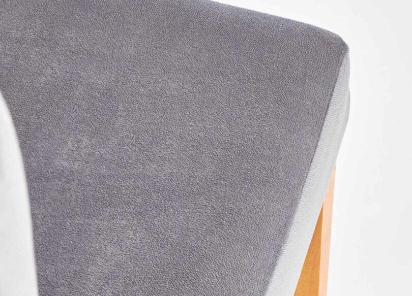 tissu gris de la chaise