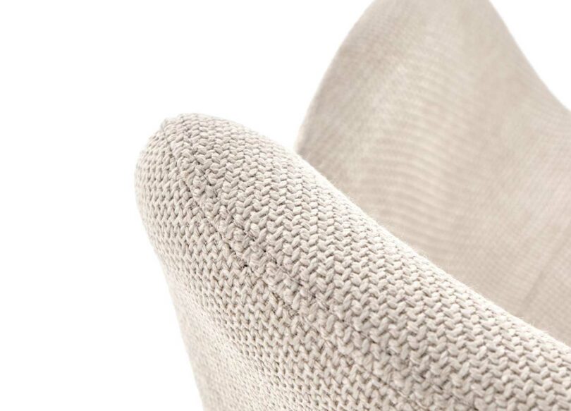 tissu de la chaise de salle à manger en tissu beige