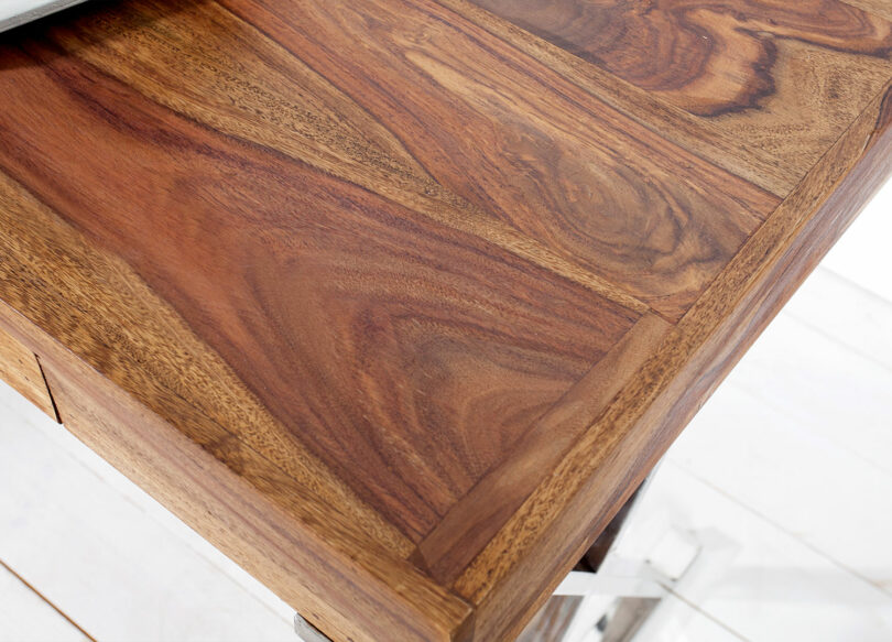 Plateau en bois massif de sheesham du bureau