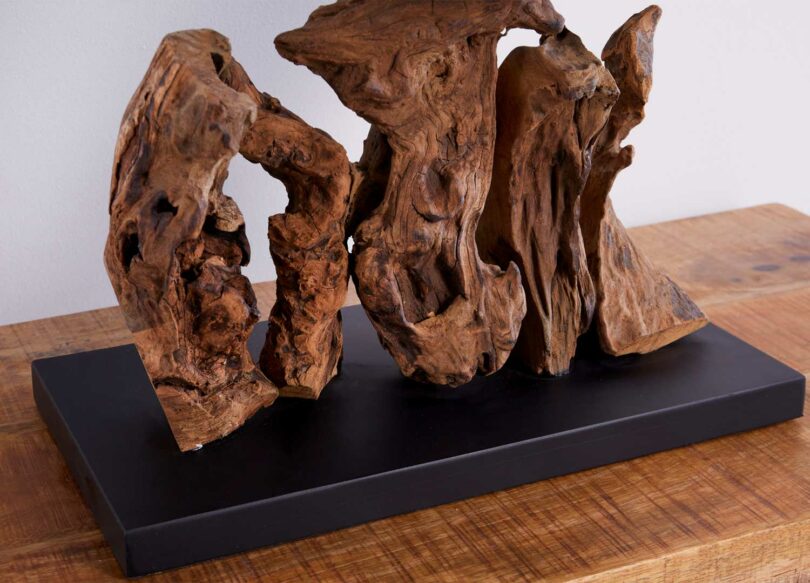 Bois flotté unique de la lampe à poser