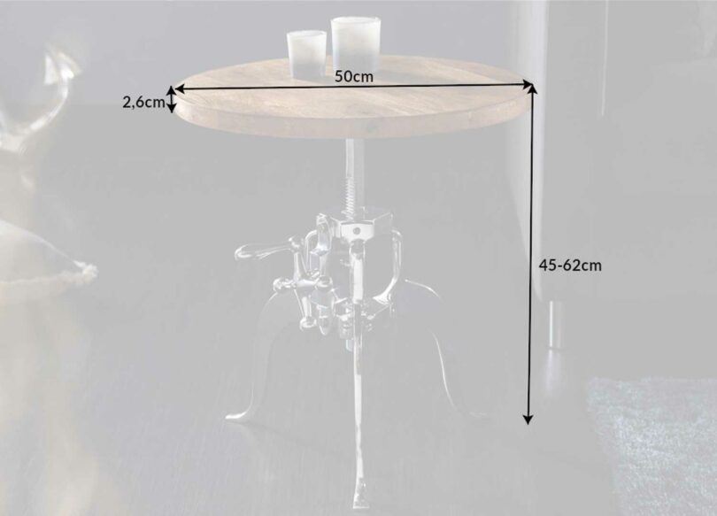 Dimensions de la table d'appoint
