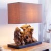 Lampe design aspect premium en bois