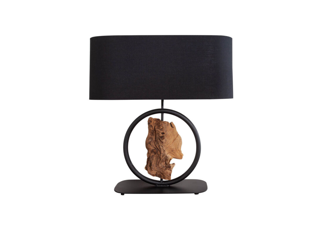 Lampe à poser en métal noir