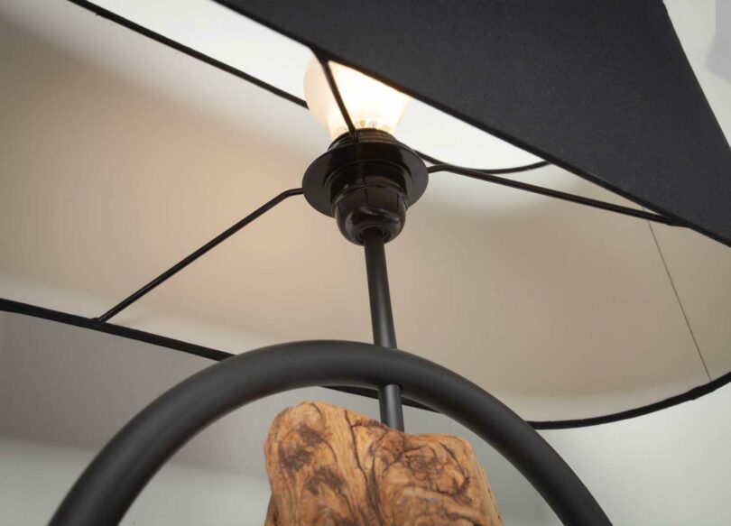 Abat jour de la lampe décoration bois