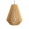 Lampe suspendue en papier de rotin design