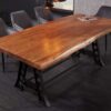 Table de salle à manger en bois d'acacia style factory