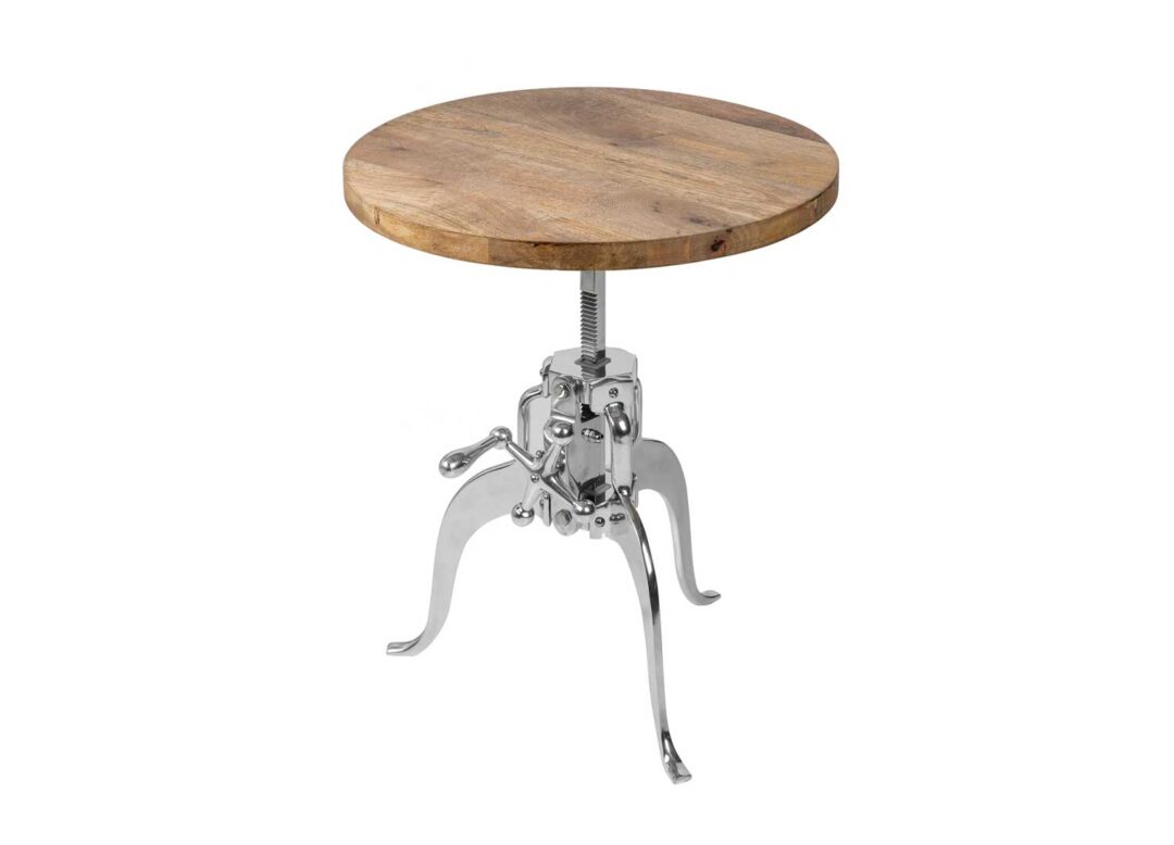 Table d'appoint en bois massif réglable