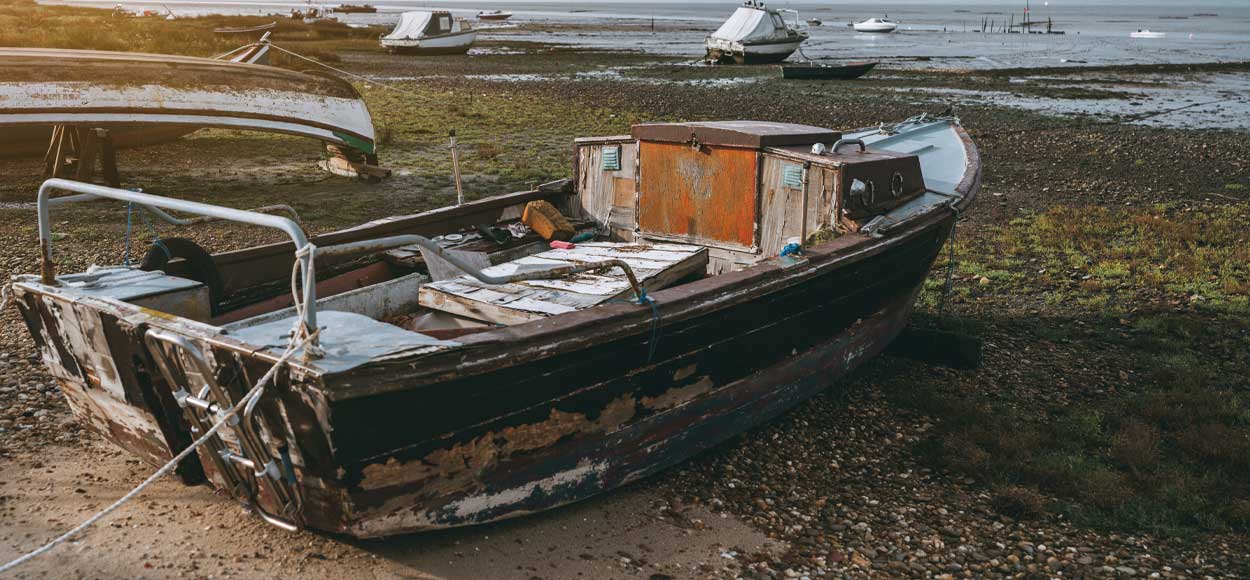 Bois de vieux bateau de pêche