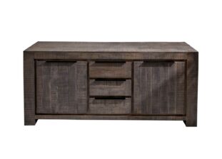 meuble buffet en bois de manguier grisé