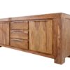 meuble buffet 175 cm rétro en bois massif